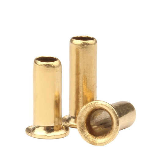 Guwanji copper eye rivets, hollow copper rivet buckles, single-tube through-hole through-core rivets, cap nails, willows, national standards, M1.5*2.5, 200 pieces