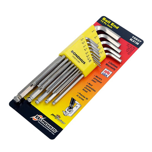 Bondhus American Allen Wrench Set Public Imperial erweiterter Ball Kopfschraubendreher importiert Hardware-Werkzeuge sechs Quadratmeter