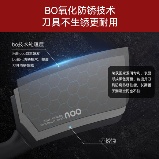 OOU household knife set kitchen full set of vegetable knives, scissors, fruit knives, high-quality steel set, anti-oxidant and anti-rust, Crane series, 7-piece set