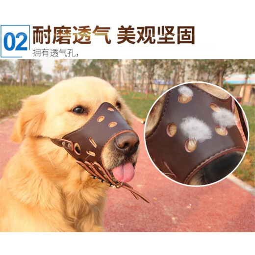 Tiffany dog ​​anti-biting muzzle dog muzzle mask for large, medium and small dogs, adjustable bark stopper, anti-barking pet safety, anti-eating, anti-accidental eating muzzle upgraded version L size: Recommended weight 45-75Jin [Jin is equal to 0.5 kg, ]