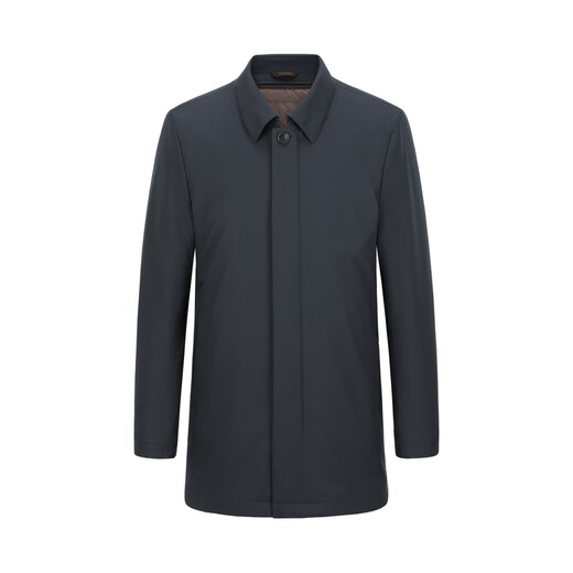 YOUNGOR windbreaker men's autumn and winter composite fabric goose down filled velvet business warm shopping mall for young and middle-aged people, same style, navy YYYF415471FFA L 175/96A