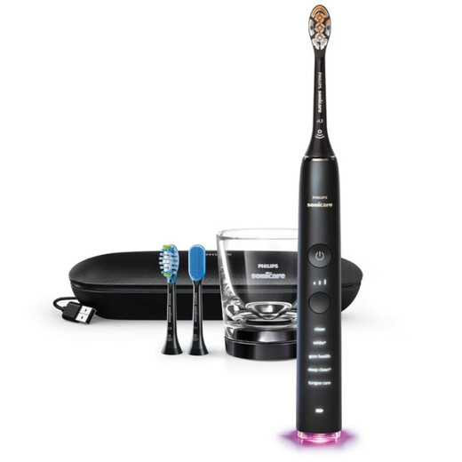 飞利浦（PHILIPS）DiamondClean 9500声波震动电动牙刷带应用程序 压力传感器刷头检测 5种模式 3种强度HX9923 灰色HX9923/41