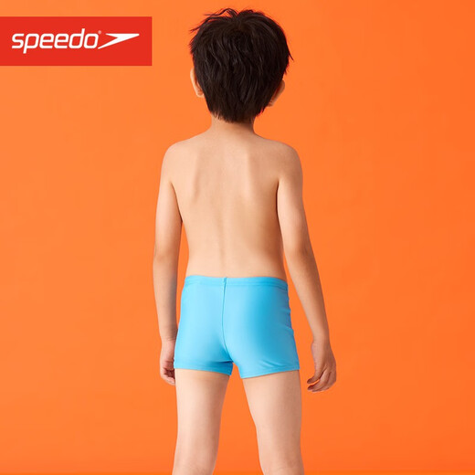 Speedo Miffy Bunny joint youth children's swimsuit split long-sleeved boxer sun protection boy swimsuit new style blue (single shorts) 130/7-8 (height 120-130cm)