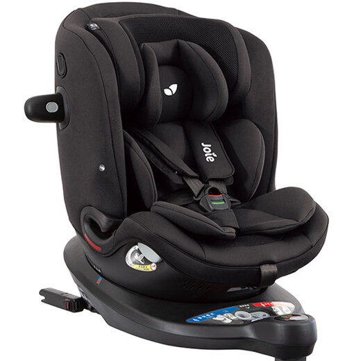 JOIE Child Safety Seat 0-7 Years 360 Degree Rotating Isofix with Supporting Pole Two-way Installation Gyro Warrior Grow Gloss Black (No Large Gift)