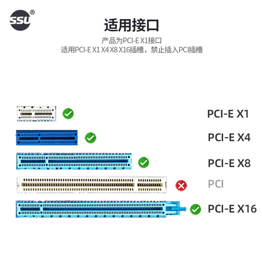 SSU 台式机 PCI-E转SATA3.0扩展卡SSD服务器SATA3.0 pcie扩展转接卡 4口SA3014（免驱）Marvell 9215