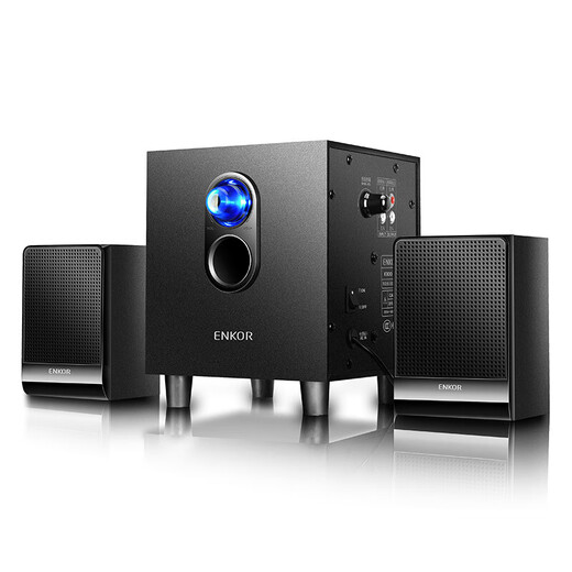 ENKOR E300 desktop notebook 2.1 computer audio subwoofer active multimedia wooden mini speaker