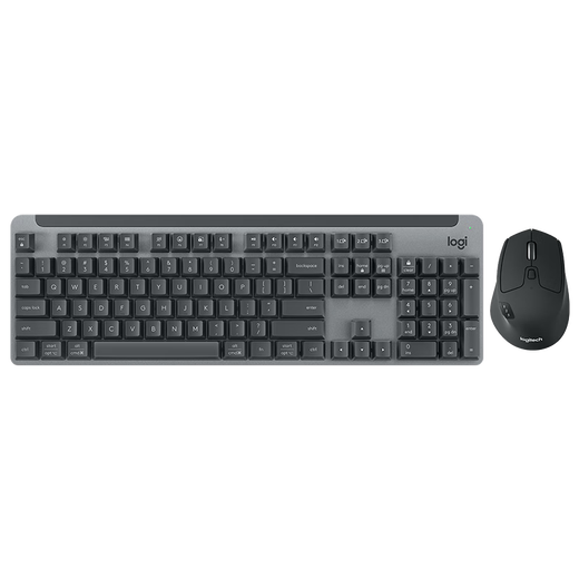 罗技（Logitech）K865机械键盘 无线键盘 104键全尺寸键盘 商务办公多设备长待机游戏电竞键盘 K865+M720+大桌垫【黑色套装】