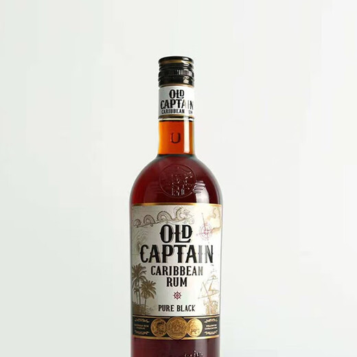 月氏人牙买加进口OLD CAPTAIN 加勒海俱乐部黑朗姆酒 700mL 1瓶