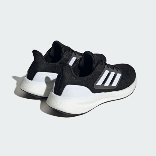 Adidas Herrenschuhe Frühling und Herbst Neue PureBoost23 Laufschuhe schockabsorbierende Masche atmungsaktive Sportschuhe IF4839 Schwarz und Weiß 40,5 (250 mm)