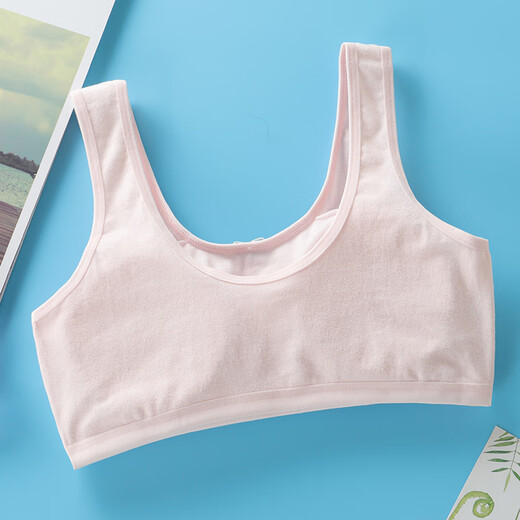 Girls de sixième année Sous-vêtements Junior High School Underwear Growth Growth Étudiants 9-12-14-16 ans Junior School Students Students High School Students High School Students Small Vest Bras 829 (blanc + Pink + Skin + Blue) One Taille (12-18 ans)