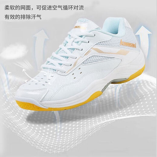 Kawasaki Kawasaki authentic new professional badminton shoes for men and women shock-absorbing and anti-slip breathable training sneakers K-086 086 white 39