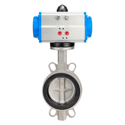 Lavalventil D671X/F-16 Pneumatic Edelstahl Schmetterlingsventil Gusseisenpaar Klemmauskleidung Tetrafluoro Weichdichtungs Wasser Schnelles Schaltventil Entschwefelung DN40-400 DN65 (duktiles Eisen-Ethylen- und Ethylen-Propylen-Siegel)