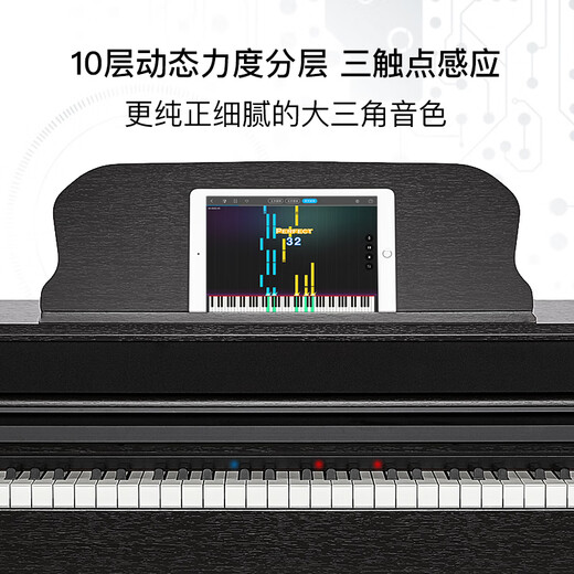 Der eine Lang Lang befürwortet elektrische Klavier 88 Key Hammer Hammer vertikaler Erwachsener Kinder Anfänger Smart Digital Piano Top2 Deep Brown