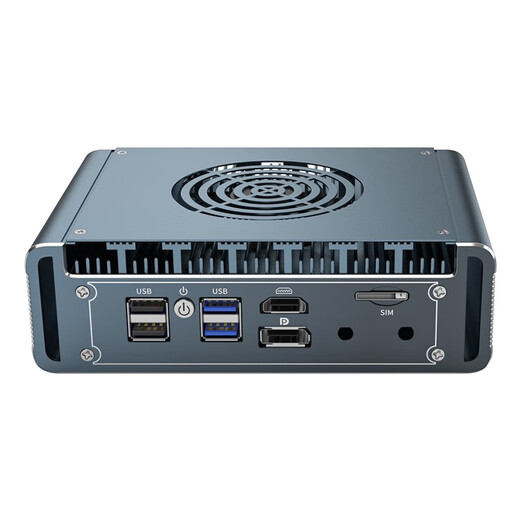 Double contrôle N5105 Version du ventilateur de refroidissement quad-core ROS ROS Soft Router Linux Host Industrial Control Computer Win11 Four Port réseau avec port série Double Affichage 4K Affichage 4G Entrée 4G N100 Mémoire 4G + 128G Solid State G31 Gray Fan Mode