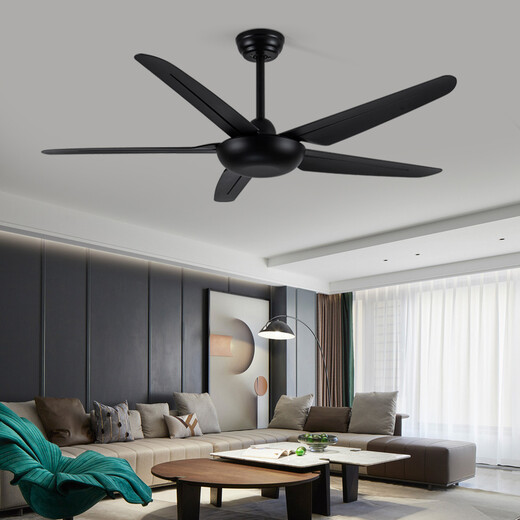 
Weather vane Simple modern ceiling fan without lights Living room Nordic dining room bedroom wood grain leaf fan without lights fan 52-653A white 5 leaf + hanging rod wood grain - no light wall control