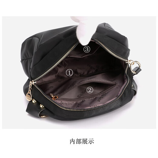酷奇袋鼠单肩小包包女夏斜挎包时尚女包帆布包百搭牛津布贝壳包潮2025新款 棕色