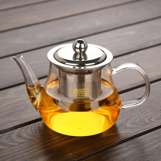 Kangyun high temperature resistant glass teapot, flower teapot, high borosilicate glass with stainless steel filter, heatable Yafeng teapot