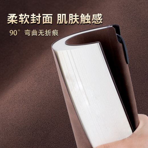 Neuntausend Jahre 2025 Schaf Ba Haut weiche Haut Hochvor-Präzision Laptop Benutzerdefiniertes druckbares Logo Einfaches Business-Notebook-Geschenk Horizontale Linie Gravur mit Stifteinsatz Dicked Taschenbuch Brown 2025 (Sendenstift) A6
