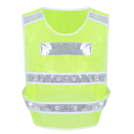 LED light reflective vest vest flash construction safety clothing reflective clothing night riding high speed warning reflective clothing flash light fishnet vest