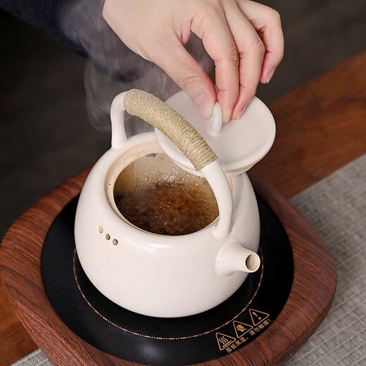 Gold inlaid jade star Tian Xuning's same teapot electric ceramic stove open fire boiling water steaming pot ceramic tea maker medium and large size