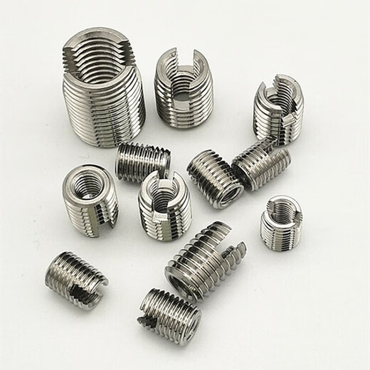 Yichen type 302 stainless steel self-tapping threaded sleeve slotted self-tapping threaded bushing repair protective sleeve M3M4M5 M5-outer M8*1-length 8 (non-standard length