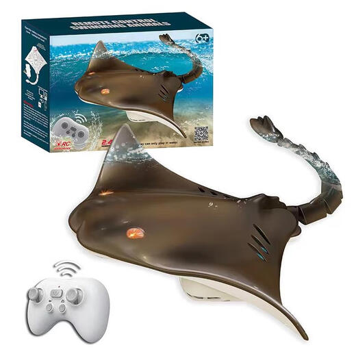 U-Boot-Spielzeuge können auf den Markt gebracht werden, Kamera-U-Boot-Kinder können auf den Markt gebracht werden, Fernbedienung, Männer in Wasser, Roboter, blauer mechanischer Hai, Geschenkversion, drei Sätze von Batterien-Batterie-Lebensdauer von etwa 60 Minuten