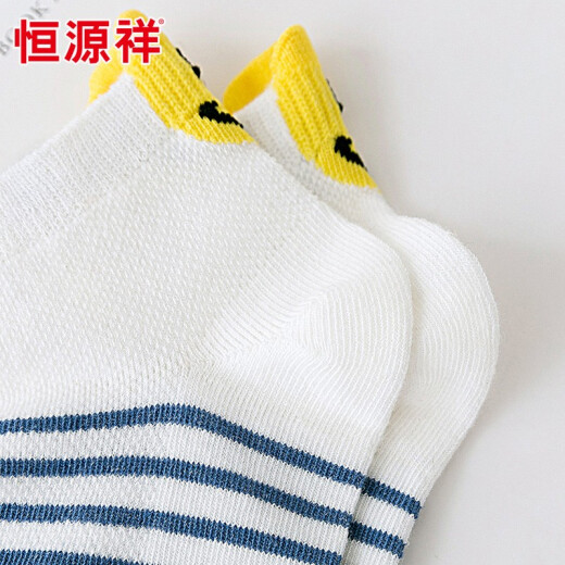 Hengyuanxiang children's socks spring and summer baby socks mesh cotton socks boys and girls short socks five colors 10 pairs [(5-8 years old) suitable for feet about 17-20CM]