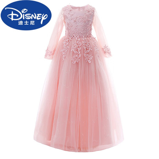 Disney (Disney) Mädchen Geburtstagskleid Prinzessin Kleid High-End-modische Mädchen Kinder Blumen Hochzeitskleid Klavier Performance Kleidung TW683 Weiß 110 cm
