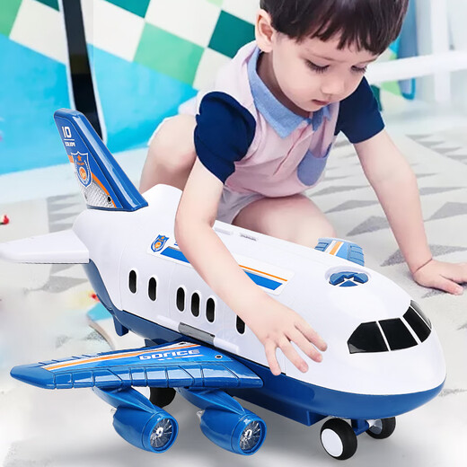 Baolexing children's toys 3-6 years old large size can tell stories airplane simulation passenger plane car model boy birthday gift