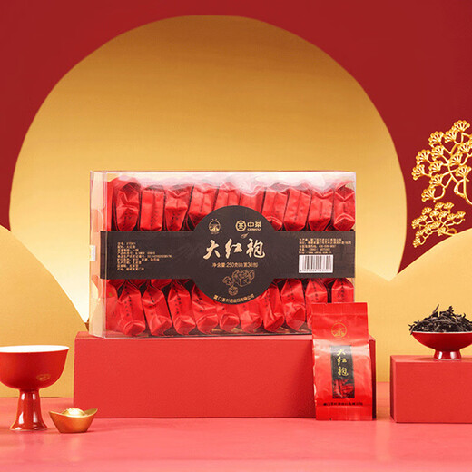 Seehall (Sea Dyke) Chinesischer Tee Oolong Tee Wuyi Rock Tee Dahongpao Erste Stufe 250 g mittelfeuer transparentes Kartonfutter Tee Blätter