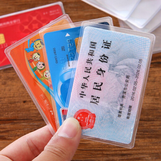 ID card holder, card holder, passport protection storage bag, waterproof and anti-wear, travel portable ID card passport holder, transparent plastic soft leather passport bag, revitalizing 5 pieces-ID card holder