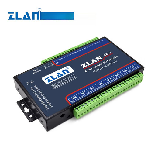 ZLAN开关量输入输出模块8路DI/DO/AI模拟量采集6802/6842/684 ZLAN6844N电压型5V8AI8DI8D