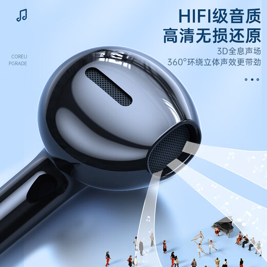 Wise Nation 3-meter extension cable computer headset wired in-ear with microphone two-in-one desktop notebook game headset e-sports live broadcast double-hole plug round head special