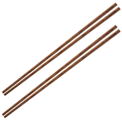 Maxcook Chopsticks Natural Waxless Chicken Wing Wooden Chopsticks Frying Hot Pot Chopsticks Two Pairs 32cm Extended MCPJ184