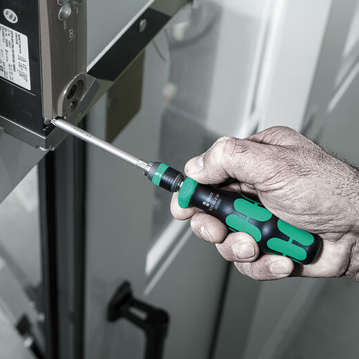 WERA ratchet screwdriver set 838RA imported from Germany, fast strong magnetic handle quick-change connector cross-shaped combination 838RA-M quick-change head handle (051493)