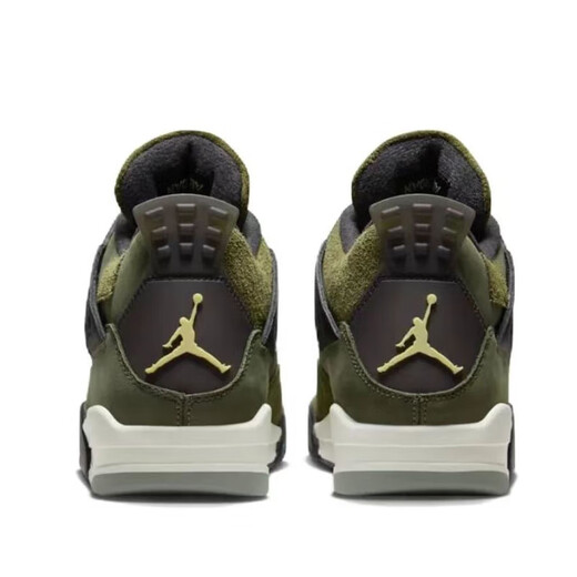 Nike (Nike) zapatos para hombres y zapatos para mujeres Air Jordan 4 AJ4 White Oreo White Shoes zapatillas de baloncesto casual FB9927-200/FB9928-200 Militar Green 36.5
