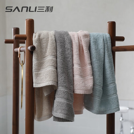 SANLI (SANLI) Serviette Pure Coton Place Lavage ménage Grande serviette douce et absorbante pour les hommes et les femmes 8678 Point flottant simple Satin large 4 Pack 9793 9793 Face Yagge Toule 4 PACK 0G33X70CM