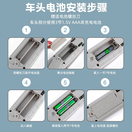 Kawei Fernbedienungs-Zug-Zugspielzeug Hochgeschwindigkeits-Eisenbahnspielzeug Fuxing Set Legierung kleiner Zug Modell Jungen Zug Geschenk Elektrisches Fuxing Silber-Doppelfestival