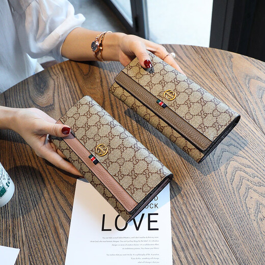 Kuqidishu Women's Wallet 2024 Nouveau portefeuille à la mode Long Niche Design Sac de carte multi-cartes simples Portefeuille de grande capacité