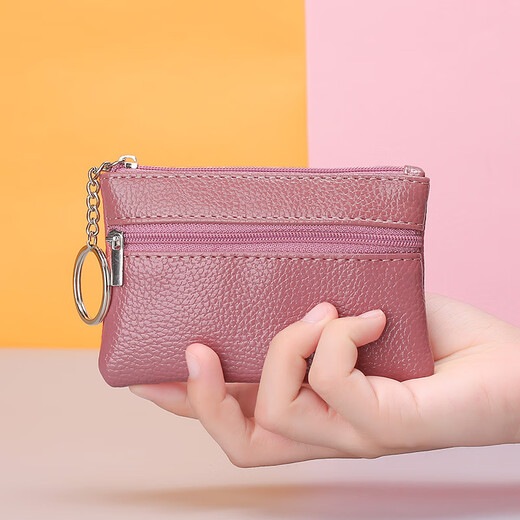 Qindu Koreanische Version Wallet Mini Mode Coin Wallet Women Ultra-dünn kurzer Kupplung Frauen Key Bag Card Bag Coin Bag Trendy Schwarz Mini 11,5*7,5 cm