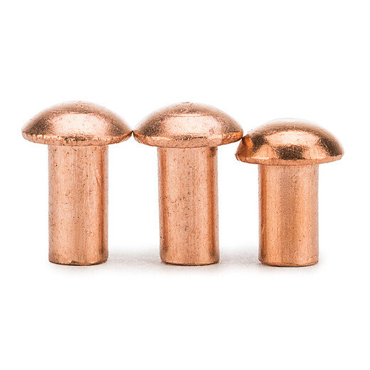 Jinggong copper rivets semi-round head solid rivets round head rivets copper solid copper rivets M2.5M3M4M5M6 3*5 (200 pieces)