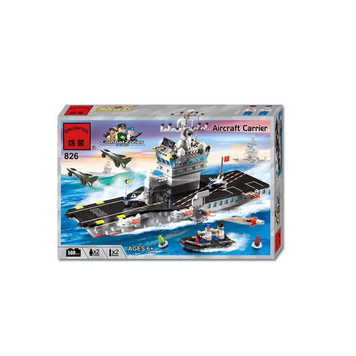 Lumières (éclairage) Grand porte-avions militaires Cruiser Assemblée Assemblée de construction Modèle de construction Ornaments pour enfants Toys Boys Birthday Gift 826 Aircraft de taille moyenne 508 pièces