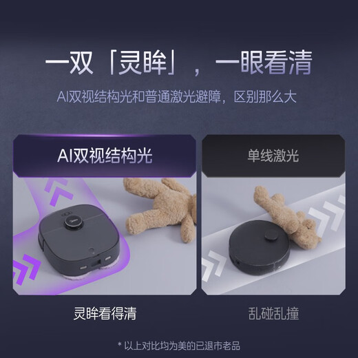 美的（Midea）扫地机器人扫拖一体自动清洗热风烘干【灵眸V12旗舰热销】 自动集尘洗地机吸尘器拖地机 【水箱版】