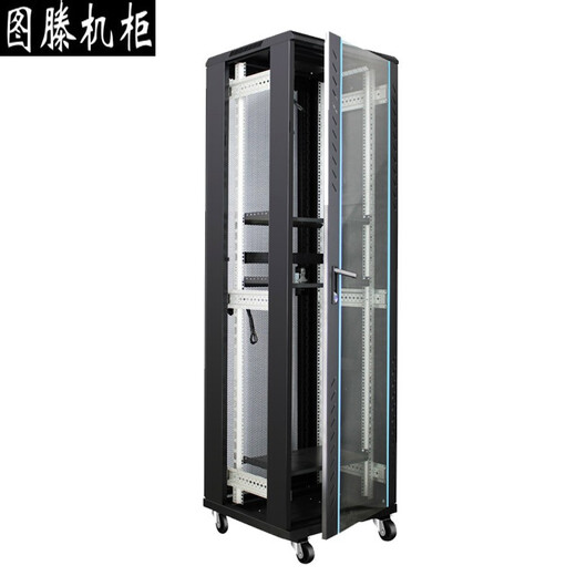 图滕机柜图滕 网络服务器机柜22u19英寸加厚1.2米功放加深安防电脑监控机柜32U1.6米36U1.8米42U2米TS玻璃 600*600*1.4米 TS.6627 现货黑色前钢化玻璃后网孔门