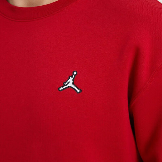 Nike (NIKE) jacket men's spring and autumn sportswear knitted plus velvet warm round neck sweatshirt pullover DQ7521-091 DQ7521-687 red plus velvet XL