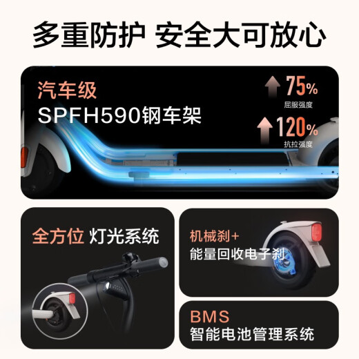 九号（Ninebot）9号电动滑板车E2 E2Plus升级版成人代步便携折叠平衡体感车 E2黑色款20KM续航