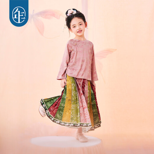 New year's clothing girls' shirts 2026 spring and autumn new bottoming shirts retro new Chinese style ancient style tops Tuanhuafen 130