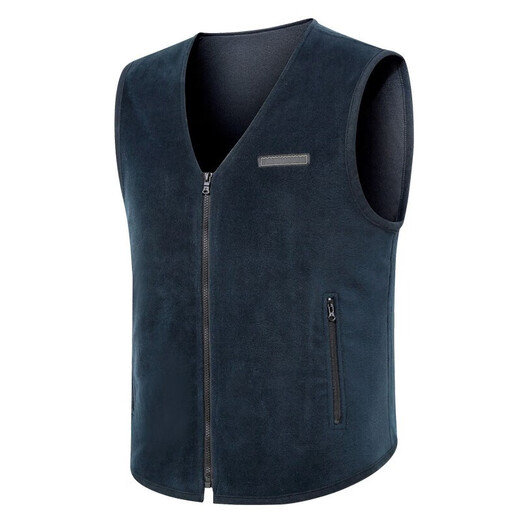 Jihua 3505 New Style Velvet Vest Military Fan Clothing Fleece Vest Navy Olive Green Coldproof Fleece Clothes Autumn and Winter Vest Navy Blue 170/100