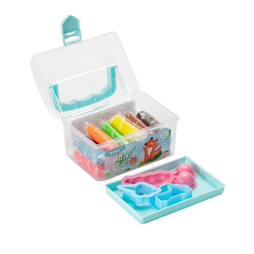 
Morning Light (M/G) 12 color antibacterial color mud box with no odor and handmade puzzle color mud clay plasticine 4D children's handmade DIYAKE040D1 1 box (send 1 rubber piece)
