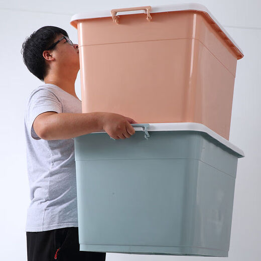 Rongtao Extra Large Thick Plastic Storage Box Storage Box Covered Storage Box Clothes Quilt Storage Week Sky Blue Two Pieces for 250 RMB 250 RMB